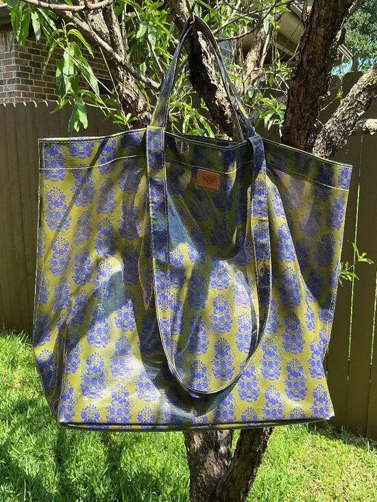 Consuela Handbags - ✨ Consuela Tote Bag – Olive & Blue Floral Print | Large Carryall ✨